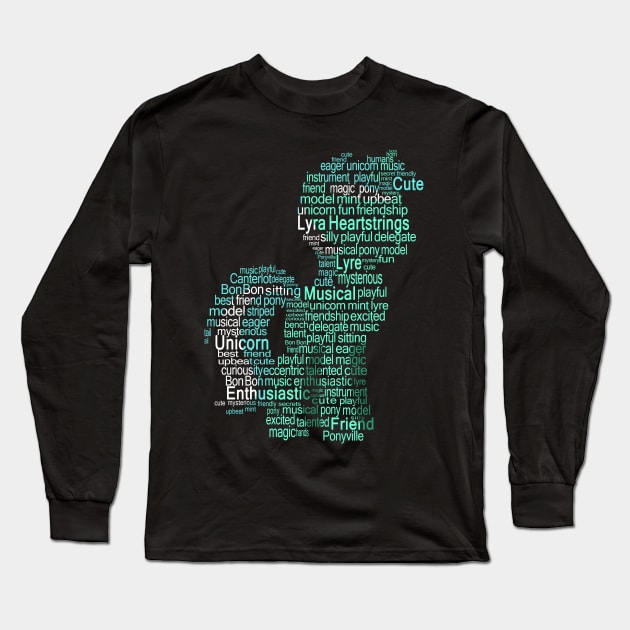 My Little Pony - Lyra Heartstrings Typography Long Sleeve T-Shirt by SSXVegeta